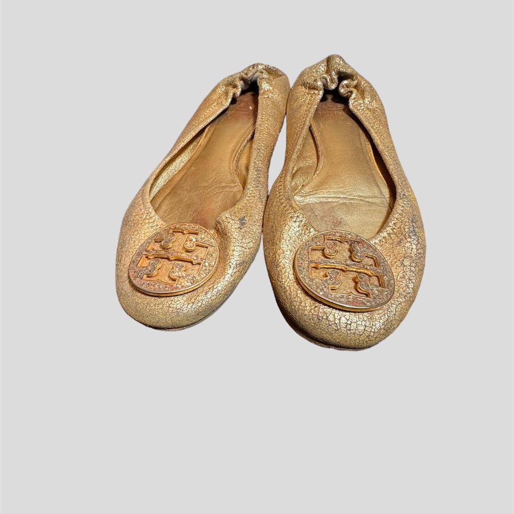 Troy Burch size 7.5 gold flats